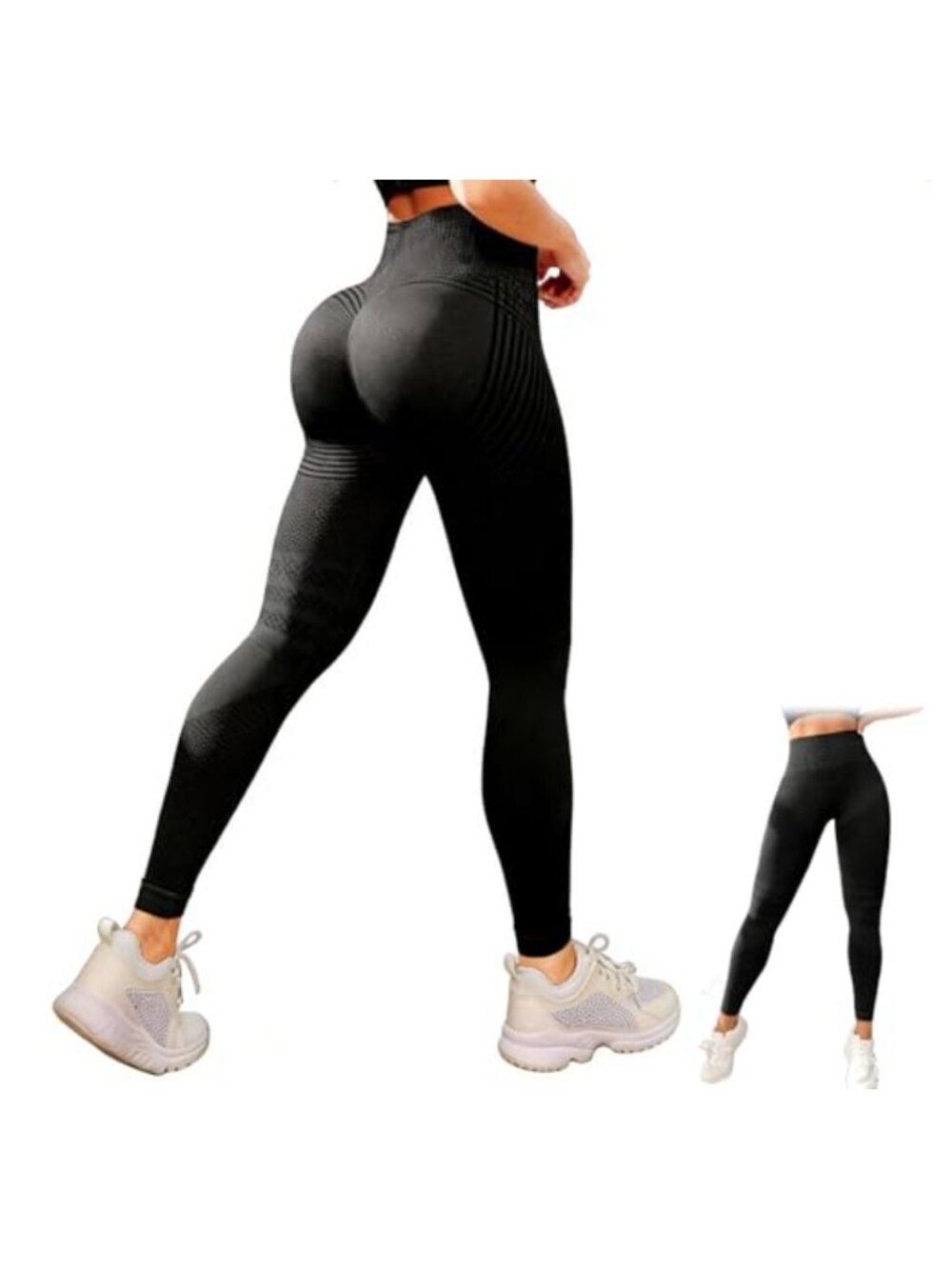High Waist Butt Lift Compression Leggings, 3D Shaping Gym Trousers